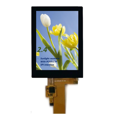 2.4 дюймовый PCAP TFT LCD дисплей, читаемый солнечным светом, 15 пин SPI 2.4 дюймовый всеугольный TFT LCD с CTP
