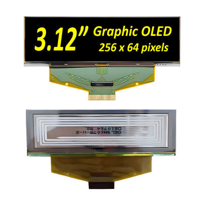 3.12 дюймовый OLED дисплей промышленного класса - 256x64 пикселя, 30-пиновый с SPI, интерфейсами I2C