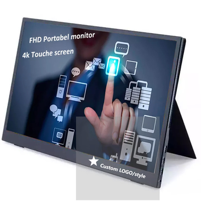 Портативный монитор для ноутбука 13,3 дюйма, FHD 1080P USB C Travel Monitor Внешний для компьютера, второй экран с подставкой