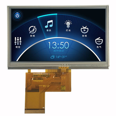 4,3 индикаторная панель 480x272 LCD TFT дюйма с касанием интерфейса RGB сопротивляющимся