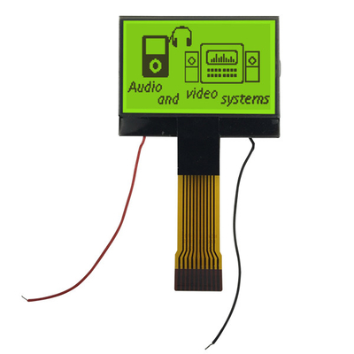 Дисплей 128x64 COG графический STN LCD с желтым зеленым цветом предпосылки