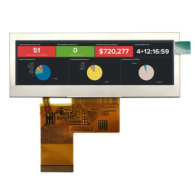 Качество  3.9 Inch Bar Type TFT LCD , 40 Pin TFT Display RGB Interface 480x128 завод