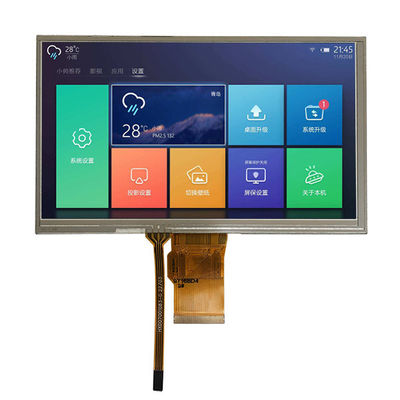 Качество  7 Inch TFT LCD 800x480 Dots Display RGB 24 Bit Interface With Resistive Touch Panel завод