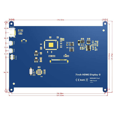 Raspberry PI 7-дюймовый дисплей HDMI TFT LCD с емкостным экраном касания