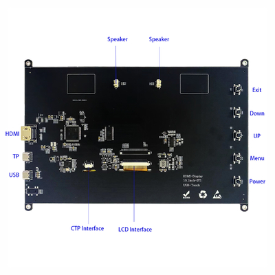 10.1" 1024x600 IPS PCAP емкостный сенсорный экран TFT LCD Поддержка HDMI-коннектор