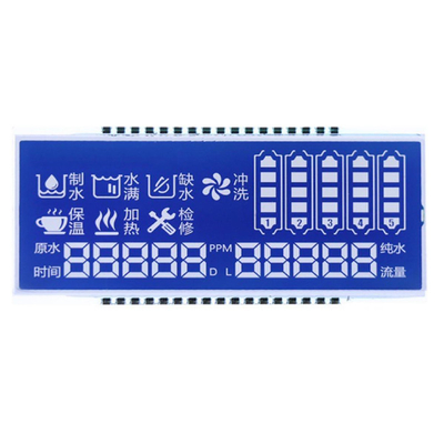 Настроенная ЖК-панель STN, Синий режим STN/Белый фон/Фонты дисплея, Metal Pin Connection