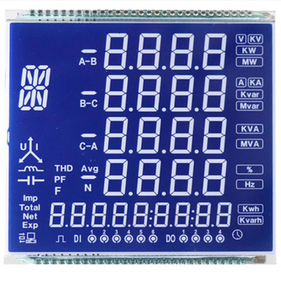 Настроенная ЖК-панель STN, Синий режим STN/Белый фон/Фонты дисплея, Metal Pin Connection