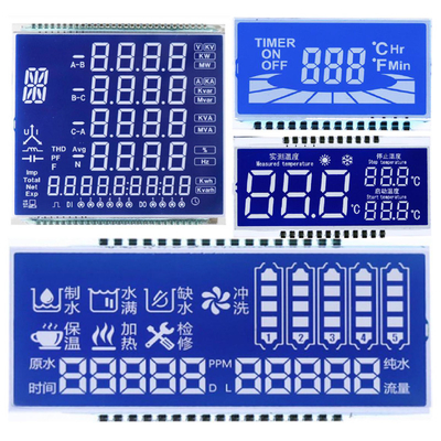 Настроенная ЖК-панель STN, Синий режим STN/Белый фон/Фонты дисплея, Metal Pin Connection