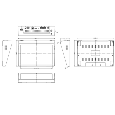 8 дюймовое устройство для звонков горизонтальное Android All In One Machine 1280*800 Ips Экран с Wi-Fi Bluetooth