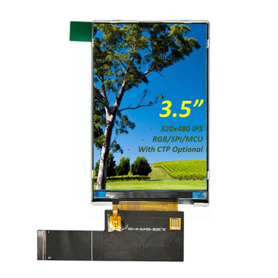 3.5" TFT LCD дисплейный модуль 320x480 HVGA IPS полный угол просмотра с интерфейсом RGB/MCU/SPI
