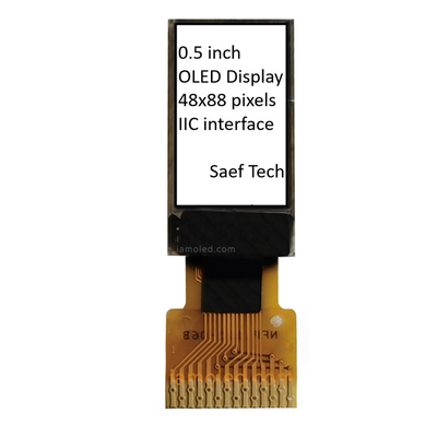0.5 дюймовый OLED дисплейный модуль 88x48 пикселей Пассивная матрица с интерфейсом I2C