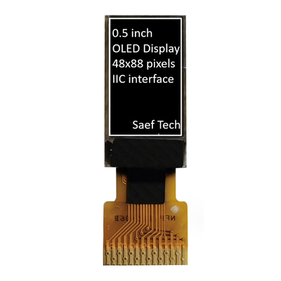 0.5 дюймовый OLED дисплейный модуль 88x48 пикселей Пассивная матрица с интерфейсом I2C