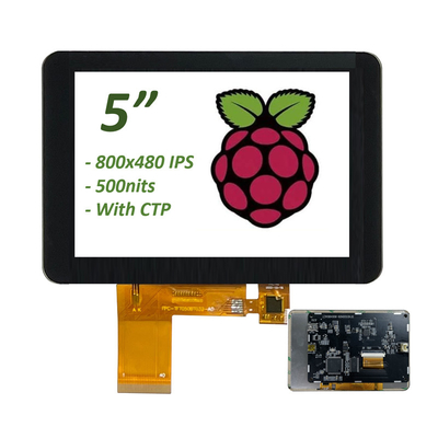 5" Raspberry Pi совместимый HDMI TFT сенсорный экран 800x480 IPS