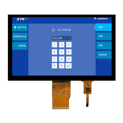 Высокая яркость 1000нит 7-дюймовый IPS TFT LCD дисплей 1024*600 точек RGB интерфейс с CTP