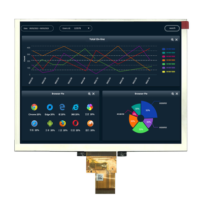 8 дюймовый TFT LCD дисплей 800x600 пикселей TN RGB TN 12 часов