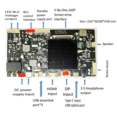 27 дюймовый цветный 4K промышленный / медицинский TFT дисплей 3840x2160 60HZ EDP интерфейс 1000nits