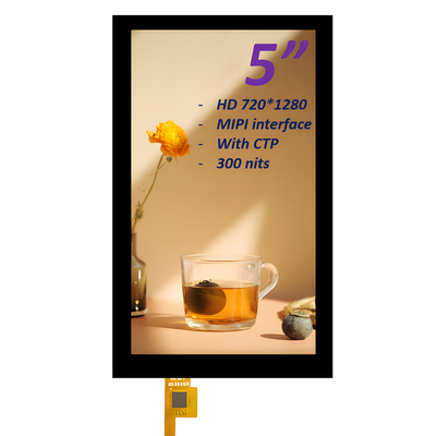 5 дюймовый емкостный TFT LCD дисплей, 5 дюймовый LCD дисплей 720 * 1280 пикселей Интерфейс MIPI