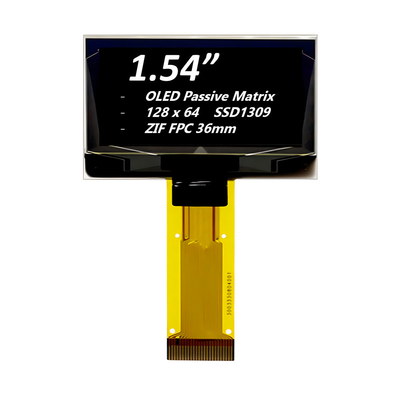 Пассивная матрица 1,54-дюймовый OLED дисплейный модуль SSD1309 ZIF FPC 36mm 128x64 пикселей