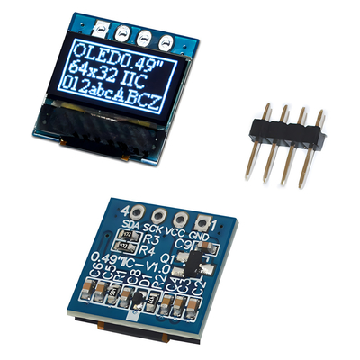 0.49-дюймовый графический OLED-дисплей с 4 заголовками SSD1315 поддерживает интерфейс I2C