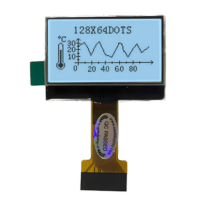 128X64 пикселей COG LCD FSTN положительный 3.3v с белым подсветкой
