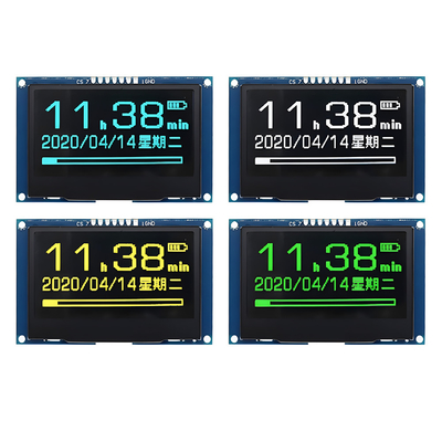 2.42-дюймовый желтый OLED дисплей с разрешением 128x64 и 7-контактным интерфейсом SPI