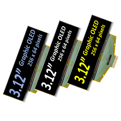 3.12 дюймовый OLED дисплей промышленного класса - 256x64 пикселя, 30-пиновый с SPI, интерфейсами I2C