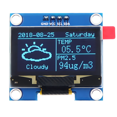 1.3-дюймовый 128x64 точка матрица OLED 4-прикольный IIC I2C Интерфейс SH1106 Драйвер IC Бело-синий варианты шрифта