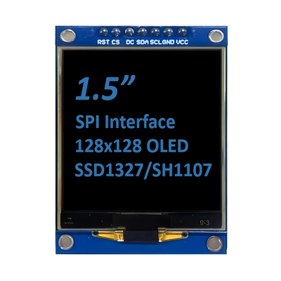 SPI 1,5-дюймовый OLED дисплей 128x128 Dot Matrix SSD1327/SH1107G Белые / синие шрифты 7-контактный модуль