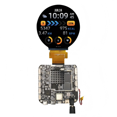 3.4 дюймовый круглый TFT LCD рекламный медиамонитор с Android RK3566