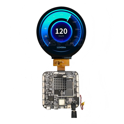 3.4 дюймовый круглый TFT LCD рекламный медиамонитор с Android RK3566
