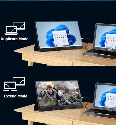 Портативный монитор для ноутбука 13,3 дюйма, FHD 1080P USB C Travel Monitor Внешний для компьютера, второй экран с подставкой
