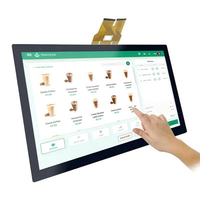 23,8-дюймовый промышленный TFT LCD дисплей FHD 1080p, интерфейс LVDS, широкий угол обзора, низкое отражение, яркость 350 кд/м², сертификация EU/US