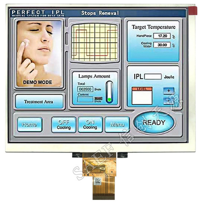 LVDS интерфейс 8 дюймовый IPS TFT LCD модуль 1024x768 разрешение полный угол просмотра