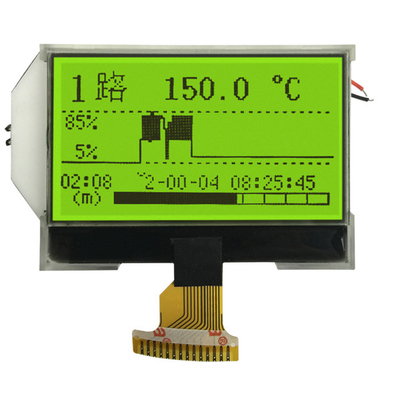 График LCD STN желтый зеленый Monochrome показывает 128x64 положительное 3.3V SPI