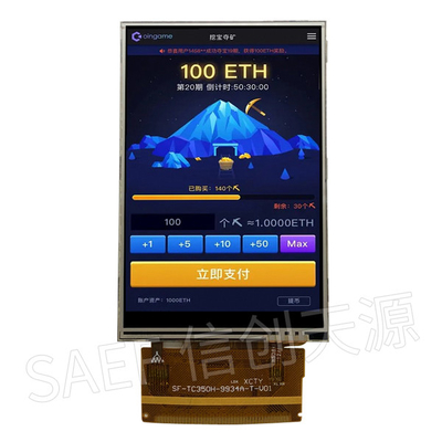 Тип 16 TN портрета дисплея 320x480 битов 3.2V TFT LCD с белым СИД освещает контржурным светом