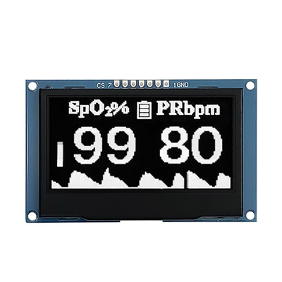2.42-дюймовый 128x64 точек OLED дисплейный модуль с интерфейсом SPI и белыми и синими цветами шрифта
