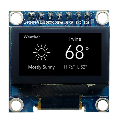 7 штифтов 0,96 дюймовый OLED дисплейный модуль SPI 3V White PMOLED с SSD1306 Driver IC