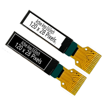 0.63 дюйм 120x28 пикселей OLED дисплейный модуль Пассивная матрица Монохромный белый цвет