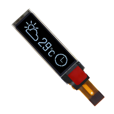0.87 дюймовый стройный OLED дисплей 128x32 пикселя Интерфейс I2C Бело-синий текст